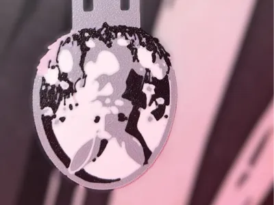 Cute spring bookmark with bunny & egg