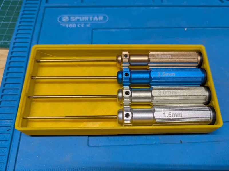Gridfinity Neewer Hex Driver Tray (2x4 Footprint)