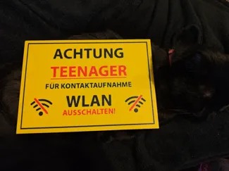 ACHTUNG TEENAGER Schild