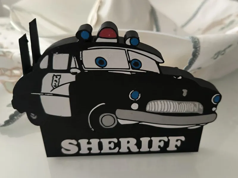 Sheriff cars saetta mcquen da tavolo compleanno