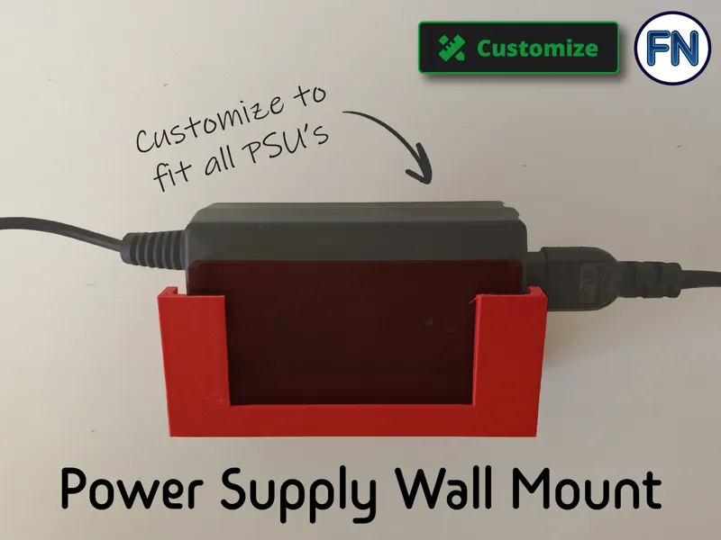Customizable power supply wall mount