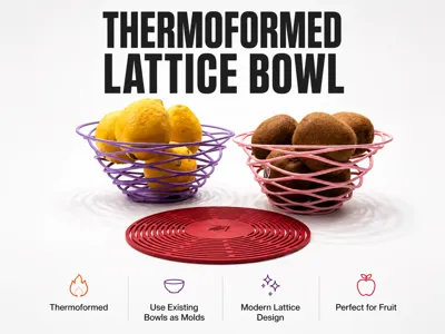ThermoFormed Lattice Bowl