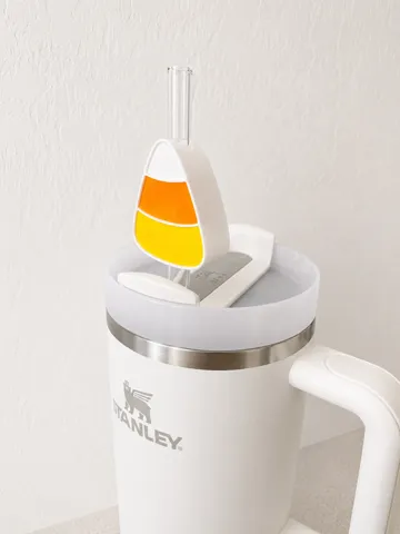 Letrero o emblema decorativo: Candy Corn Straw Topper — vista de referencia 4