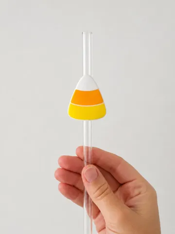 Letrero o emblema decorativo: Candy Corn Straw Topper — vista de referencia 2