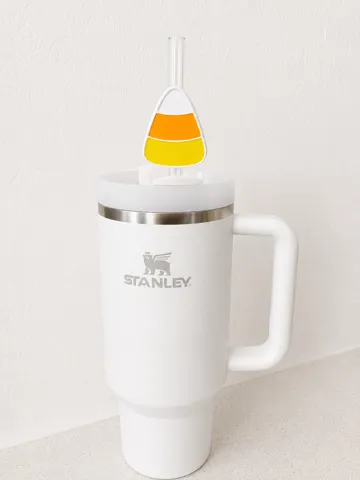 Letrero o emblema decorativo: Candy Corn Straw Topper — vista de referencia 3
