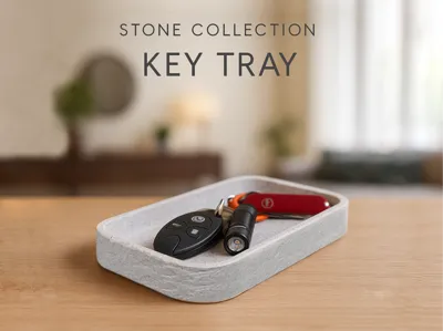 Stone textured tray
