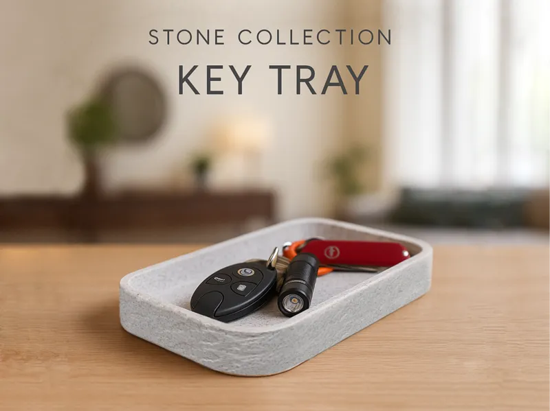 Stone textured tray