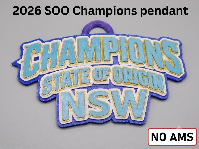 2026 State of Origin Champions Pendant - No AMS