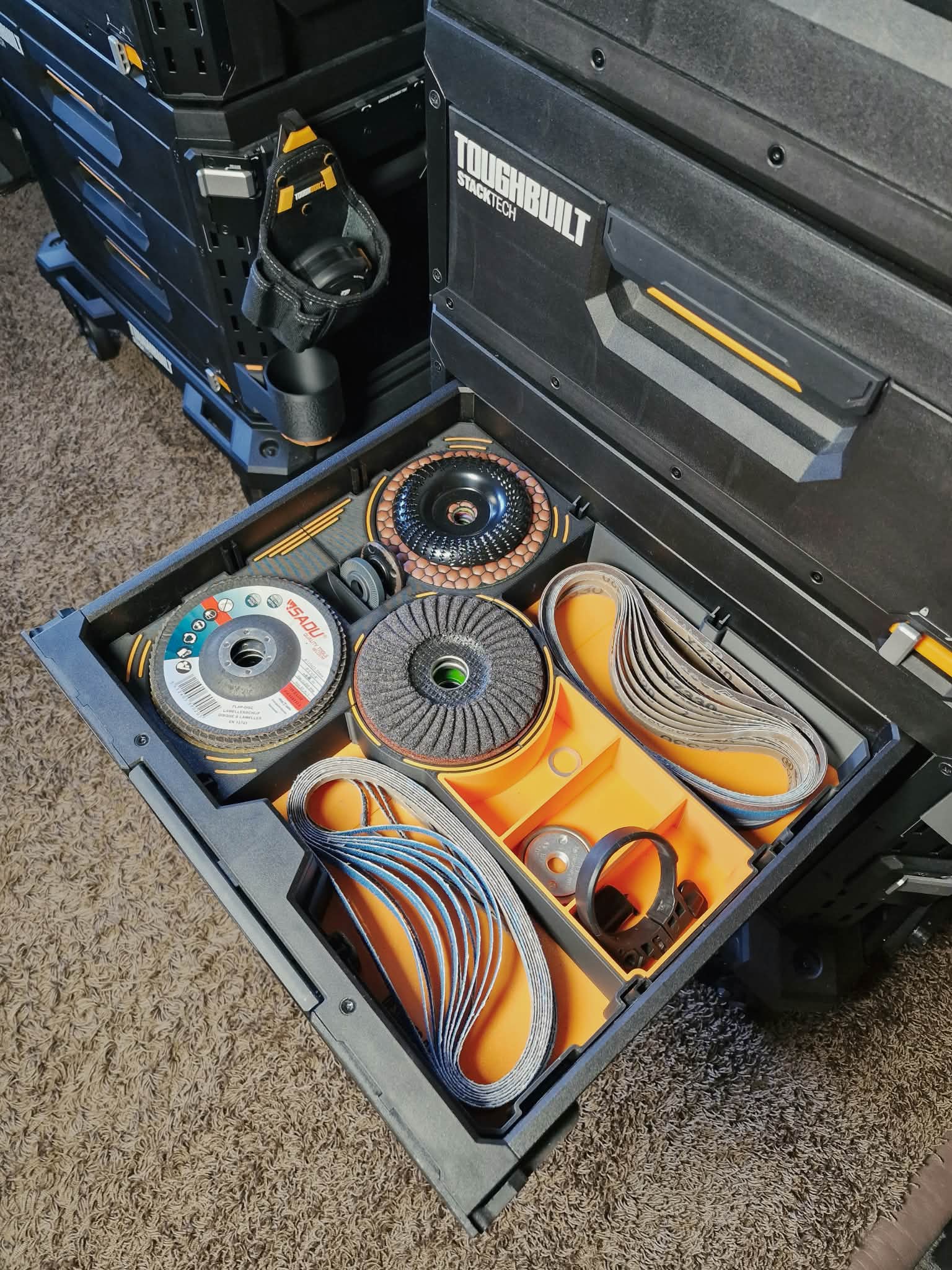 ToughBuilt StackTech - Ø125 disc storage - Free 3D Print Model - MakerWorld