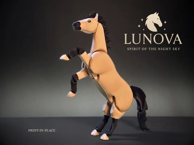 Lunova - Articulated Horse (Print-In-Place)