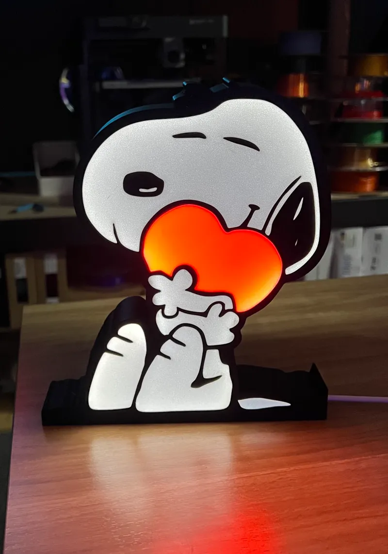 Snoopy Heart Light Box