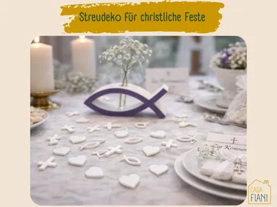 Christian Scatter Decoration Heart Cross Fish
