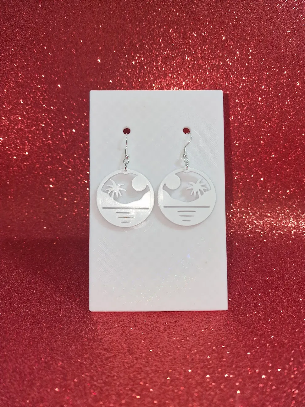 Summer beach earrings view 2