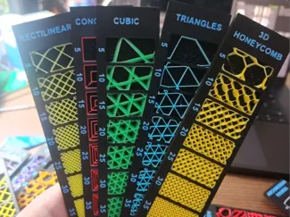 In-depth Infill Swatches 5%-45%