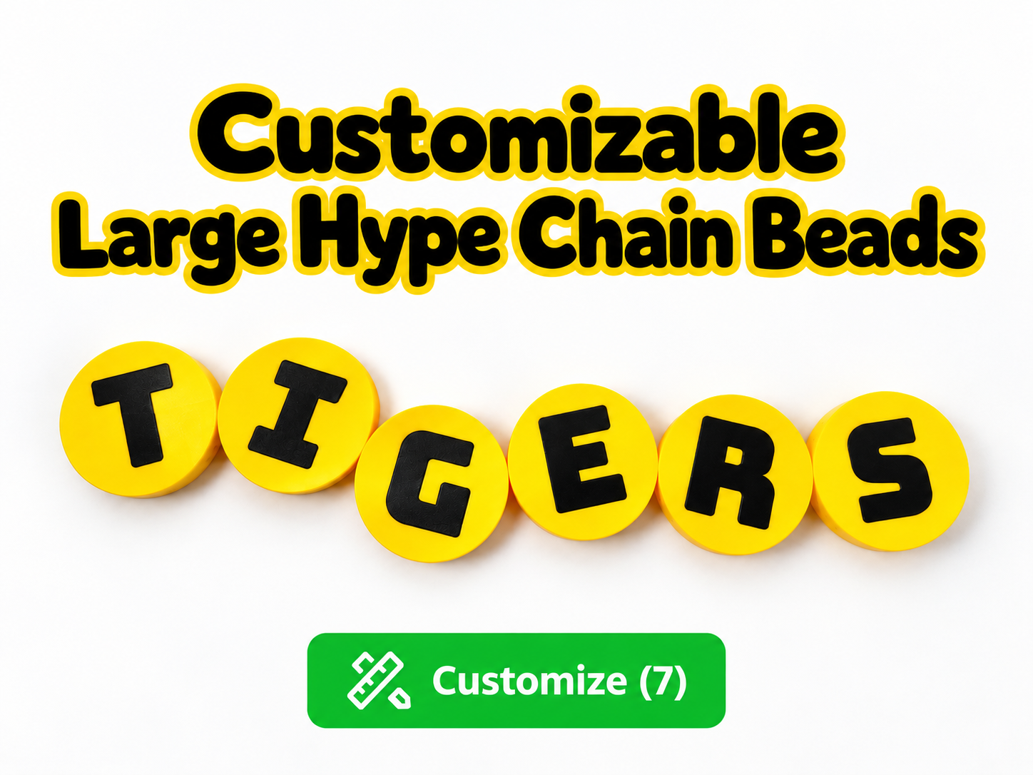 Custom Large Letter Beads - 3D printed Other Fashion Models, in stock in India