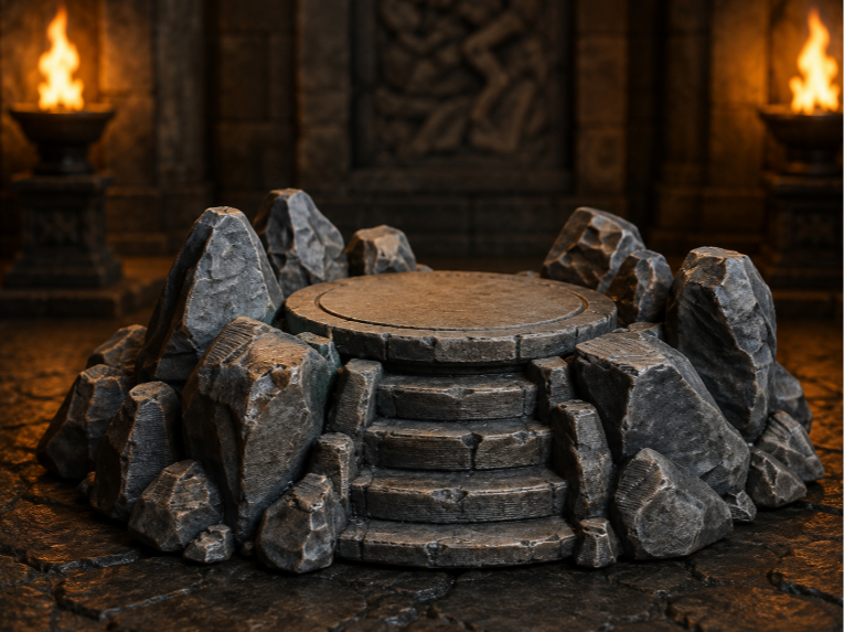 Rock Premium Display Pedestal - 1