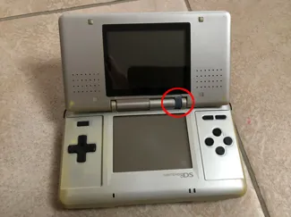 Nintendo DS broken plastic hing eyelet fix part