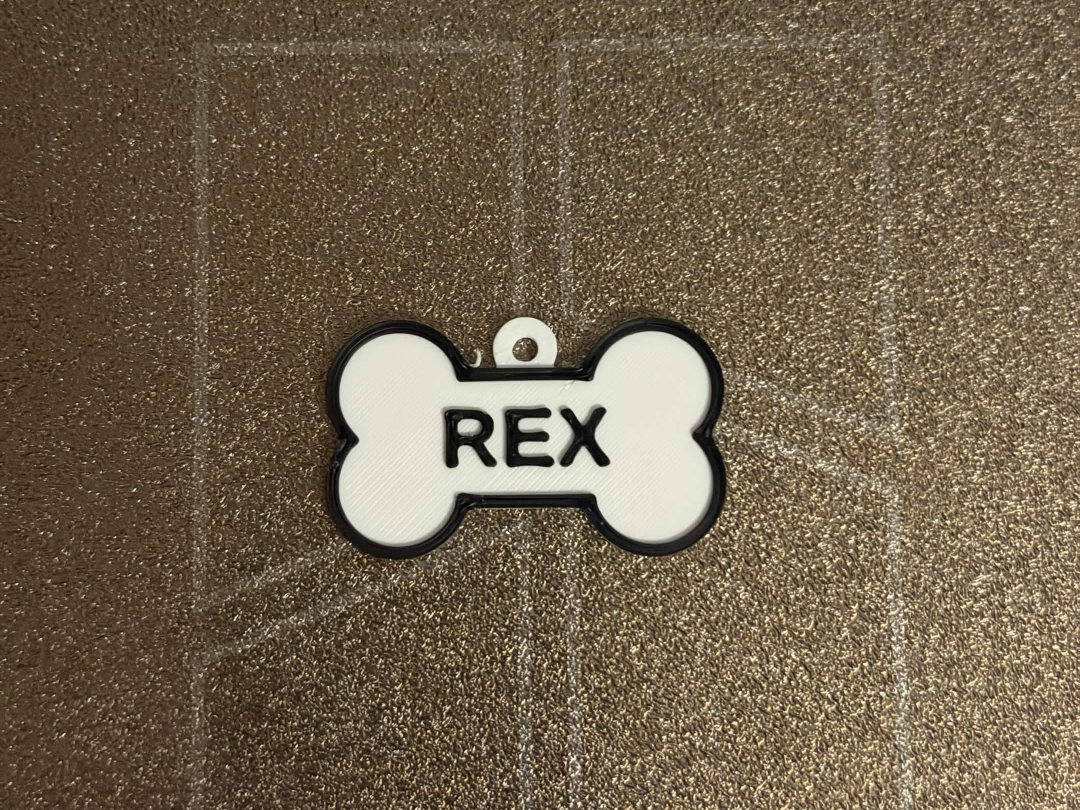 Customizable Bone Dog Tag