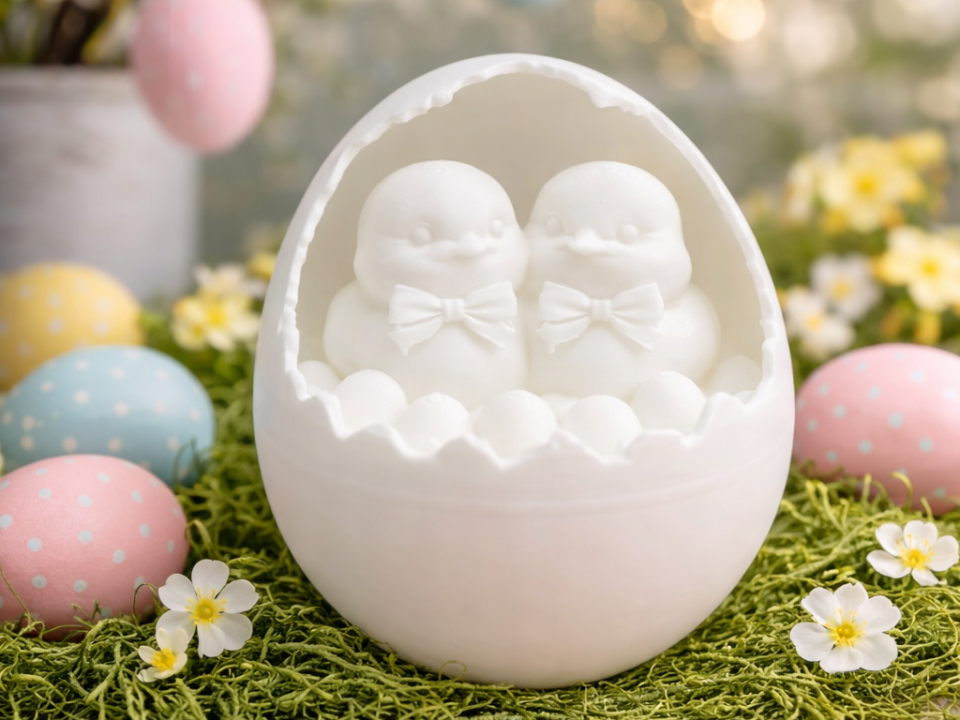 Easter chicks in Easter Egg - Decor