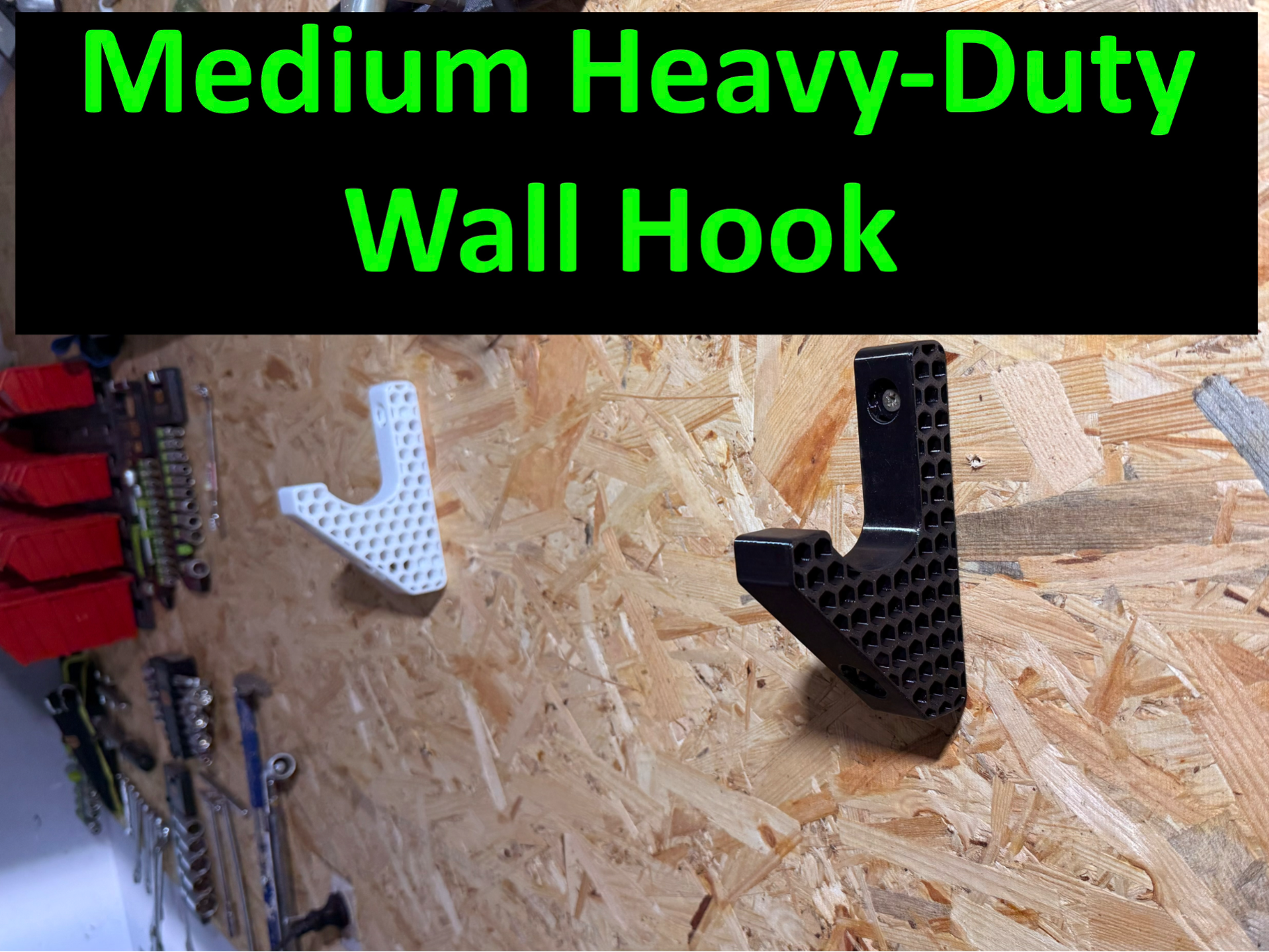 Medium Heavy-Duty Wall Hook for Cables, Fishing