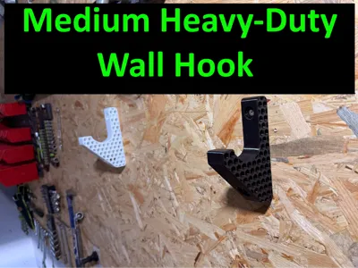 Medium Heavy-Duty Wall Hook for Cables, Fishing