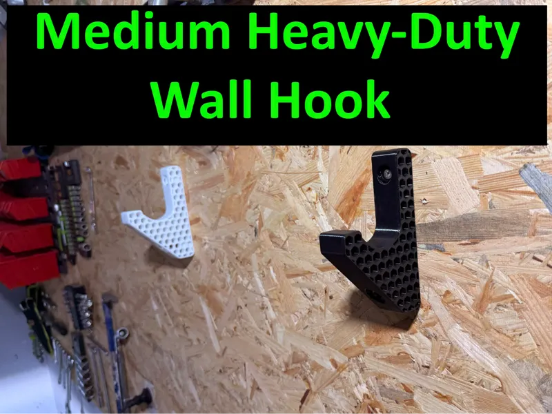 Medium Heavy-Duty Wall Hook for Cables, Fishing