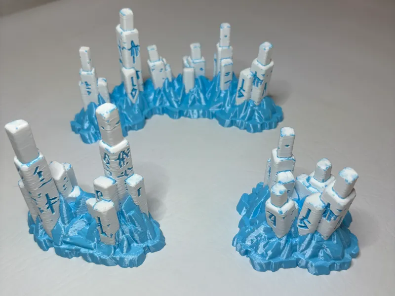 Frozen Obelisk/Runes/Gravestones Wargaming Terrain