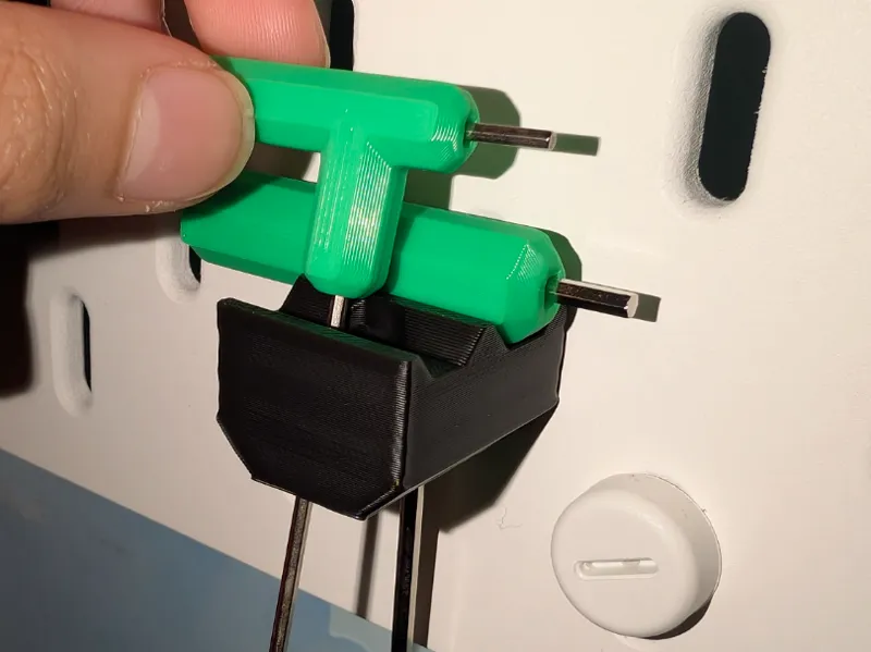 Allen key holder for SKADIS IKEA pegboard