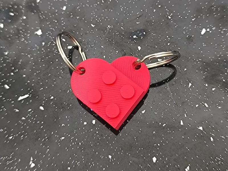 Brick Heart Keychain (Perfect Snap)