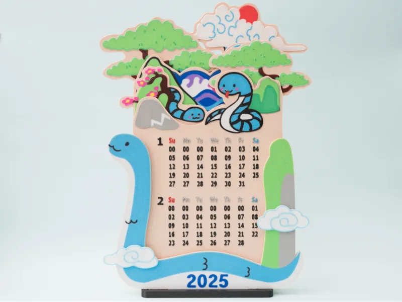 2025 desk Calendar (Blue Snake's desk Calendar)