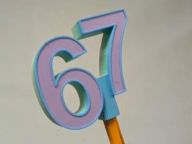Six Seven Pencil Topper