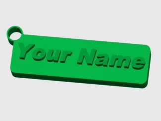 Simple keychain with your name
