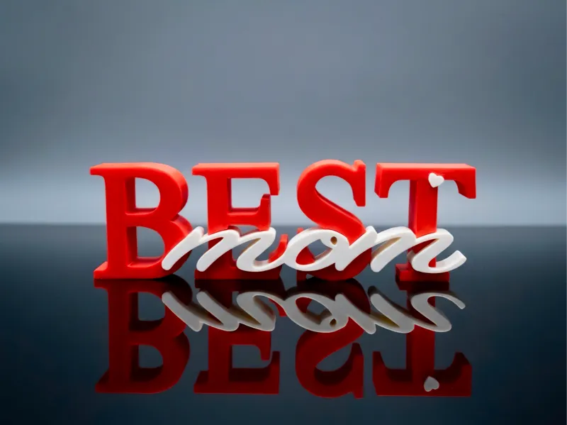Best Mom - 3D Snap-Fit Desk Sign(No Glue / No AMS)