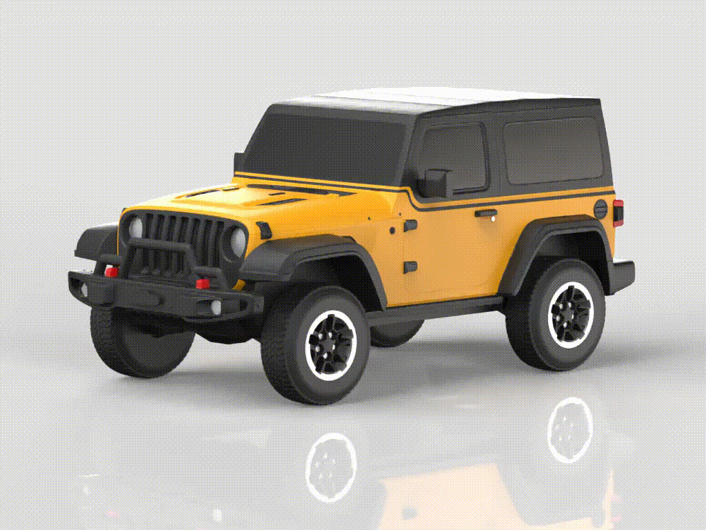 【Jeep】 Jeep Wrangler 1/43 ve 1/64 Oran Turuncu Boya