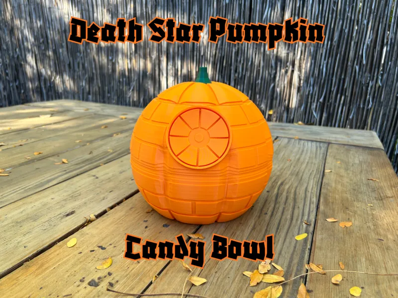 Death Star Pumpkin Candy Bowl