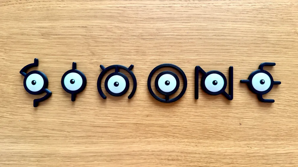 Unown A-Z Pokemon Alphabet - Free 3D Print Model - MakerWorld