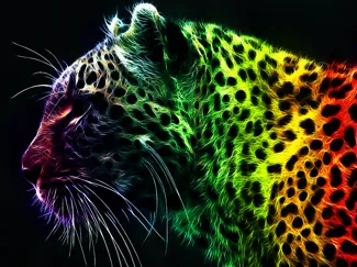 Colorful Panther Lithophane