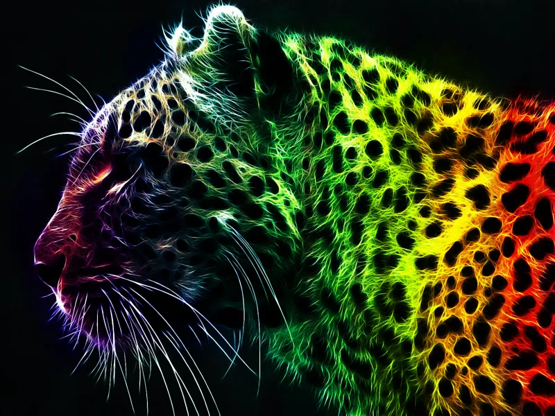 Colorful Panther Lithophane