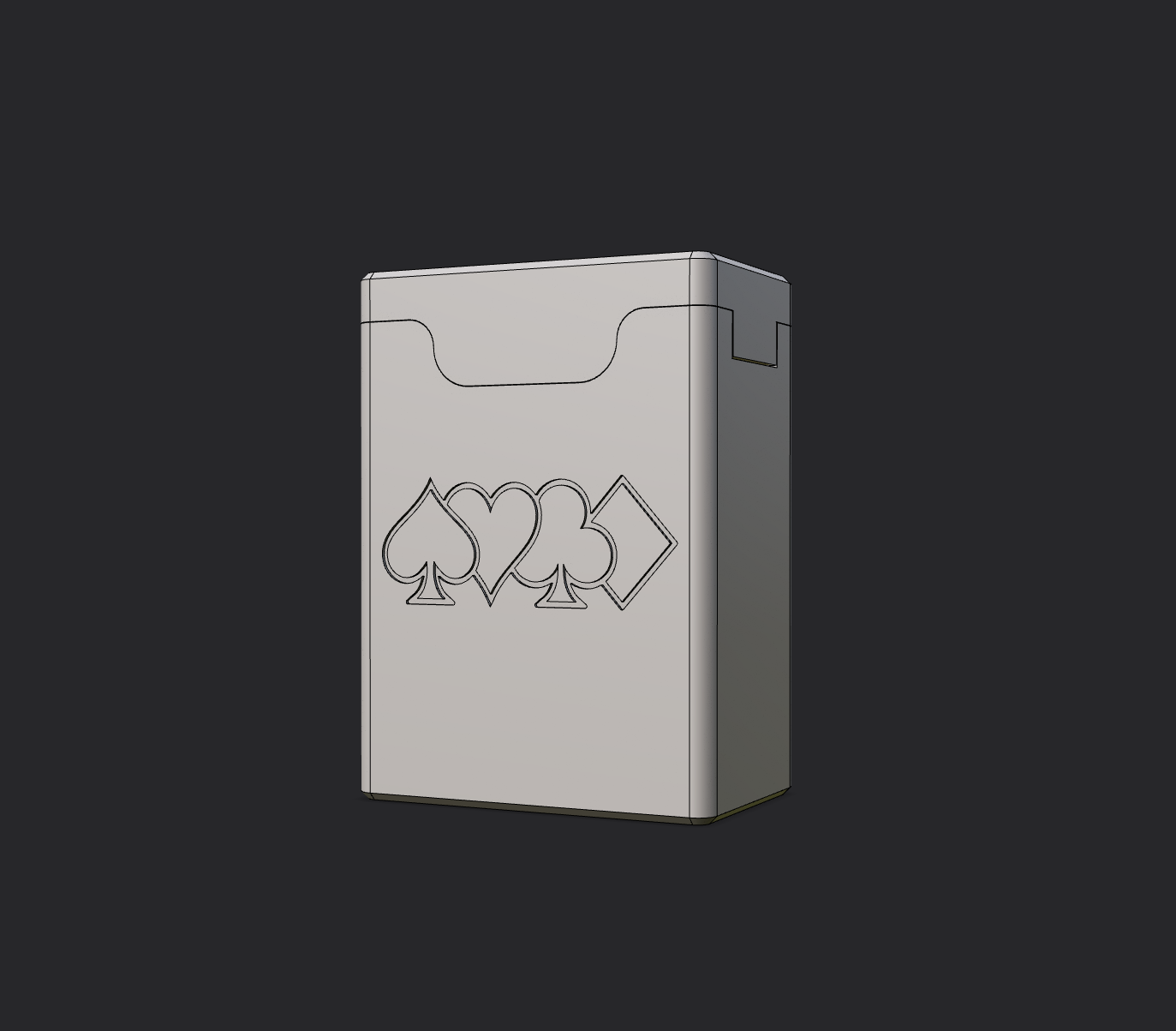 Miniatura 2 do modelo 3D 扑克牌/UNO卡牌收纳盒 （隐藏式转轴）（下凹开口）（多种型号选择）