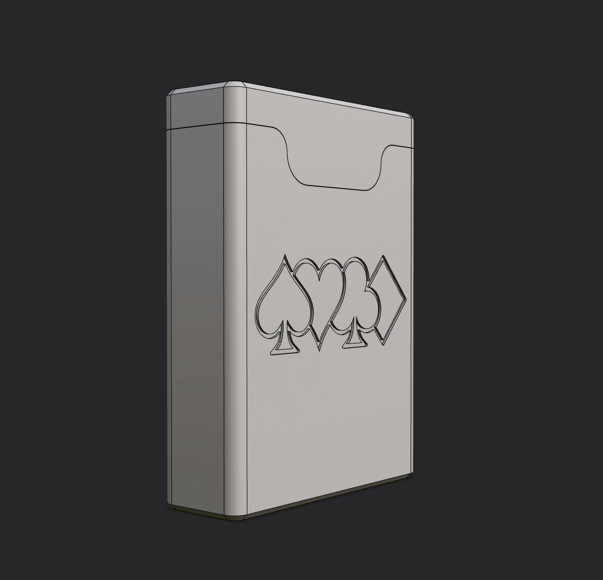 Miniatura 1 do modelo 3D 扑克牌/UNO卡牌收纳盒 （隐藏式转轴）（下凹开口）（多种型号选择）