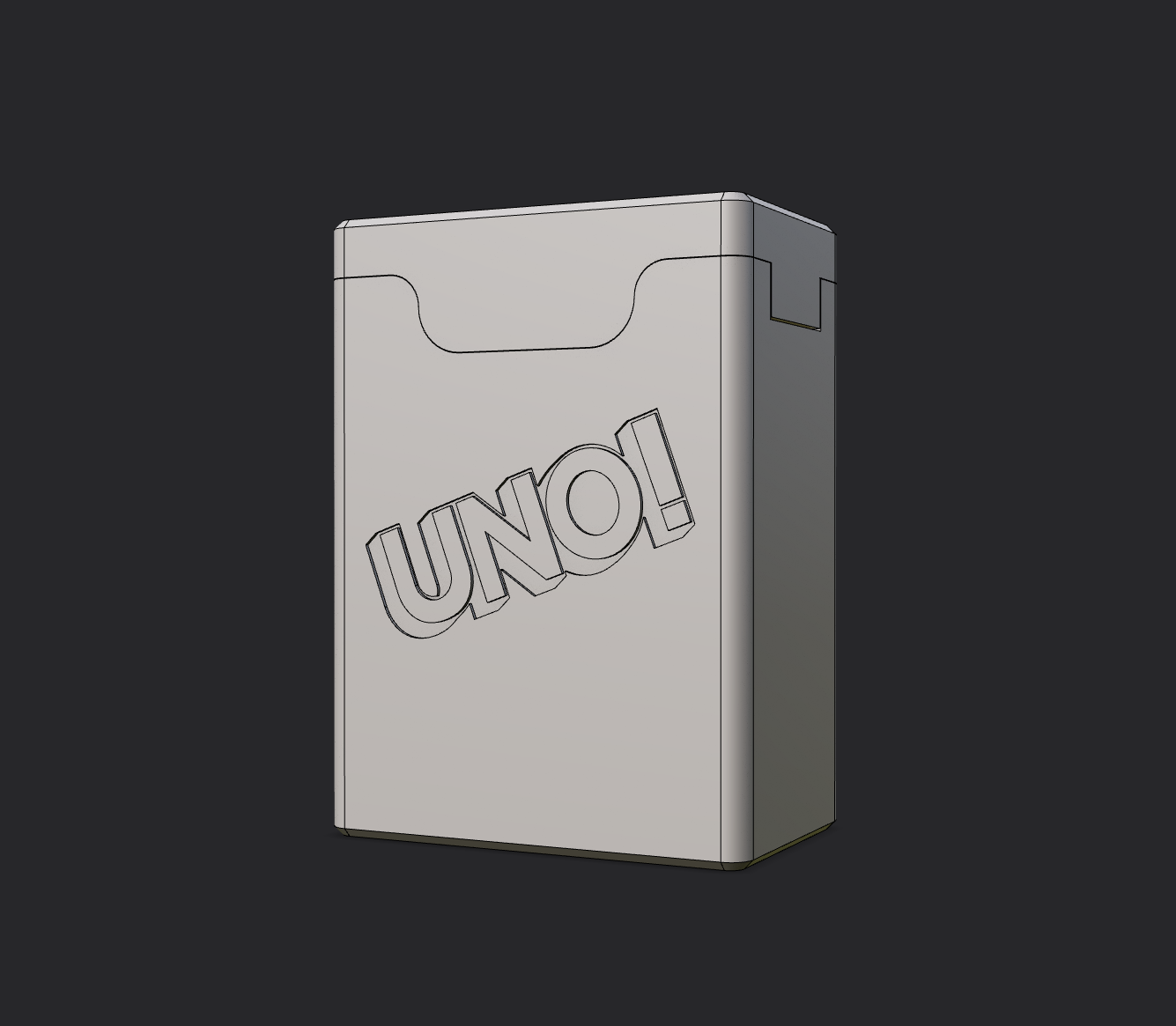 Miniatura 3 do modelo 3D 扑克牌/UNO卡牌收纳盒 （隐藏式转轴）（下凹开口）（多种型号选择）