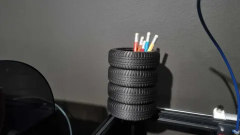 Tire pen organizer Bridgestone pencil holder box view 3