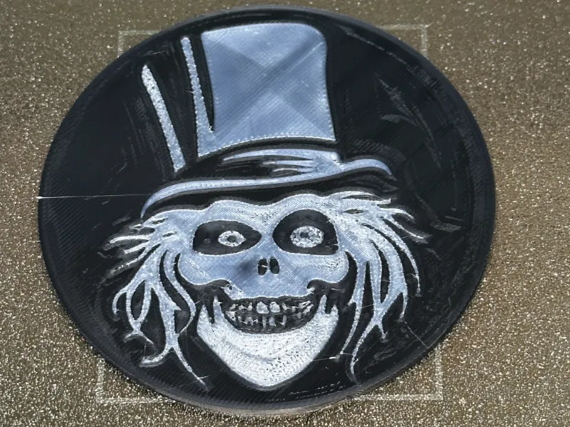 Glow in the Dark Round Hatbox Ghost Drink Coasters