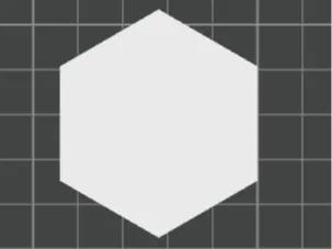 Flat Hexagon — 2D Basic Shape (Printable STL)