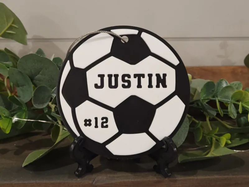 Soccer ball Keychain and Bag Tag