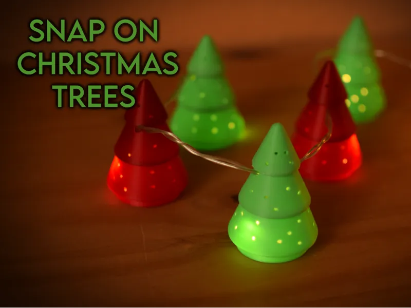 Snap on Christmas Trees - easy Stringlight Upgrade