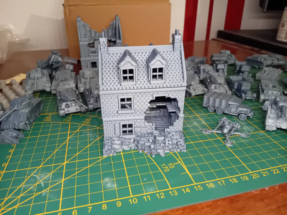 Modular Row House Ruins 2 - Free 3D Print Model - MakerWorld