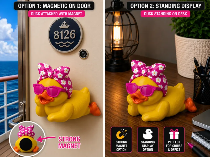 Pink Blossom Relaxing Duck –  Cruise Companion