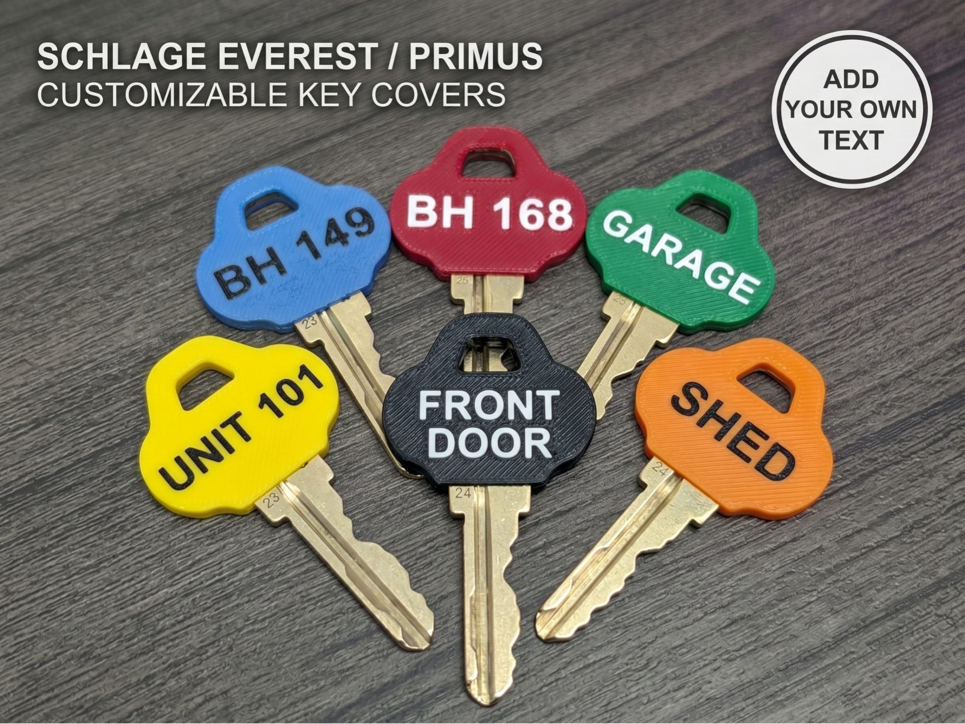 Schlage Everest Commercial Key Cover -Customizable