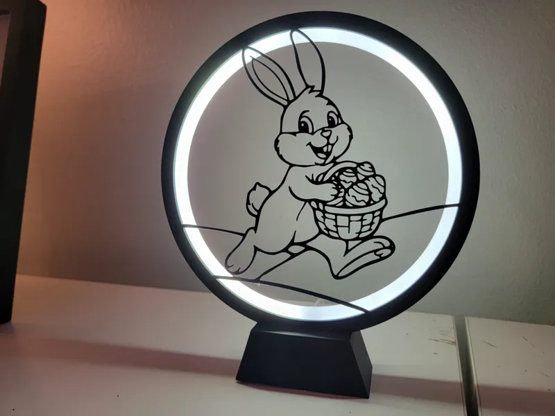 Easter Bunny Ring Lamp Insert